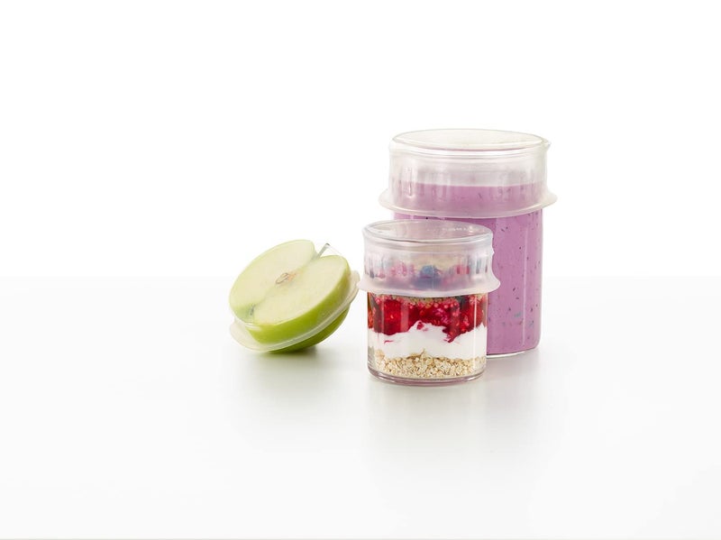 Lekue L?ku? Stretch Top Conserving Lid  Platinum Silicone  White  8.5 cm  Clear  3.3"" (3401200B04U017) - Image 5